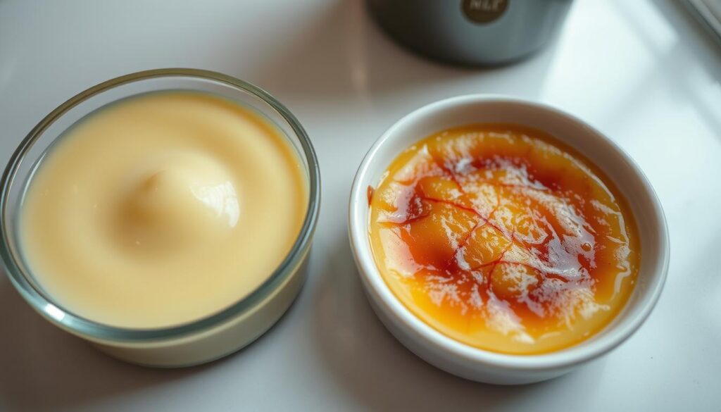 What's the difference between crème brûlée and custard