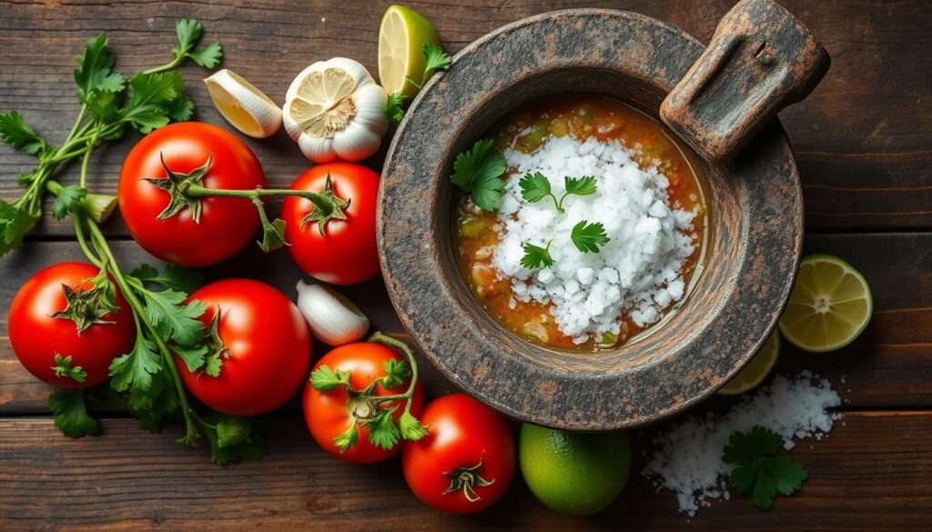 Authentic Molcajete´s Salsa Ingredients