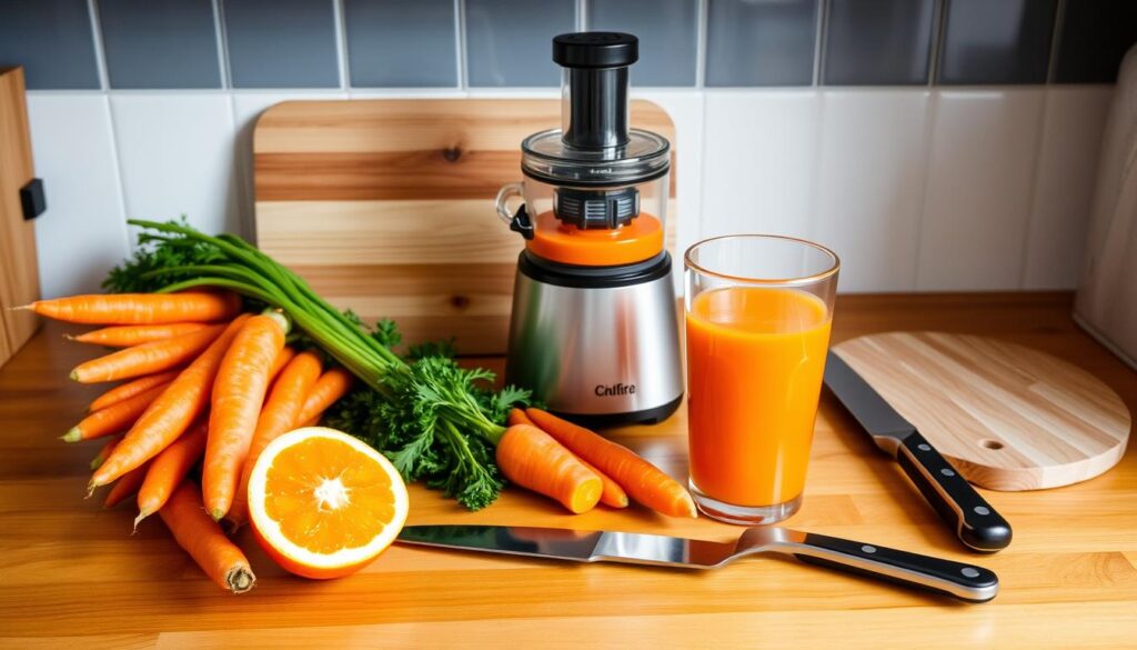 Carrot Juice Preparation Tools