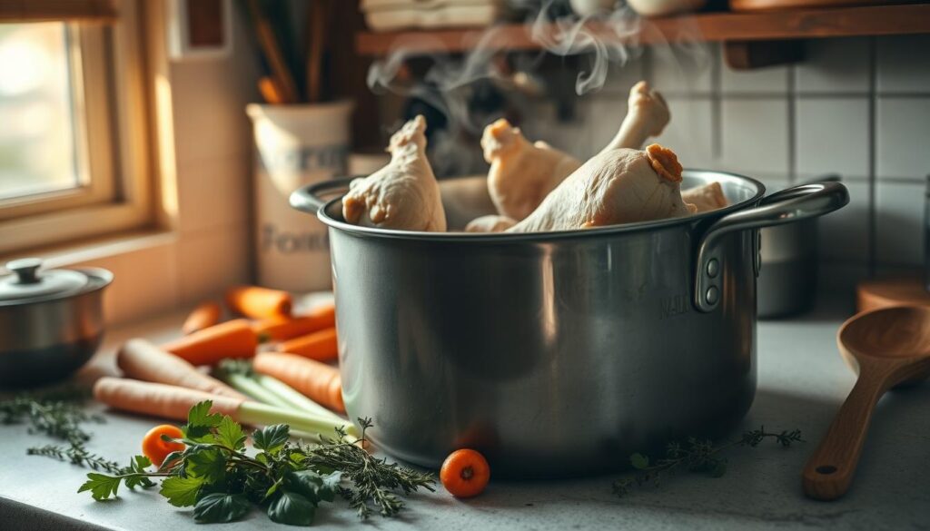 Chicken Bone Broth Preparation