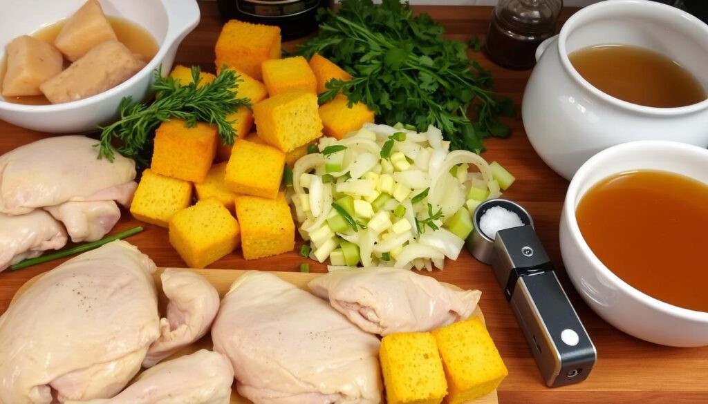 Chicken and Dressing Ingredients