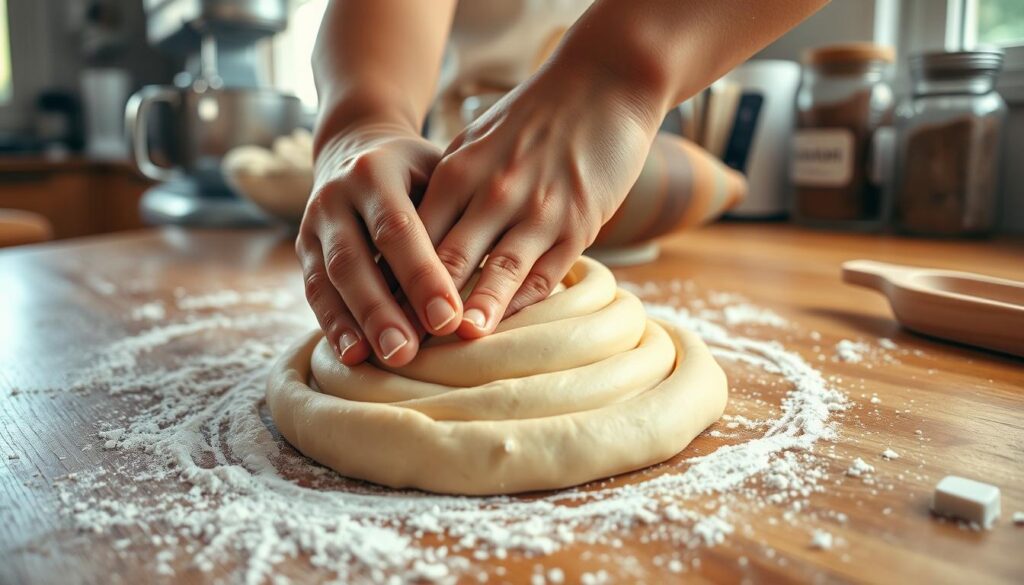 Cinnamon Roll Dough Preparation