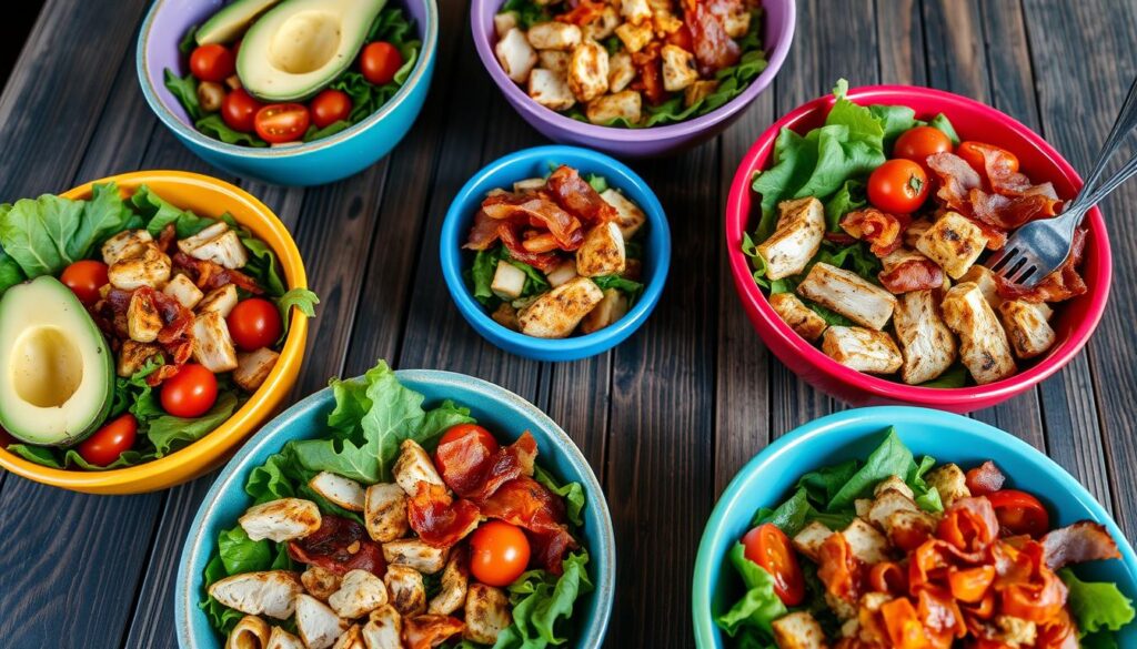 Customized Burger Salad Bowl Variations