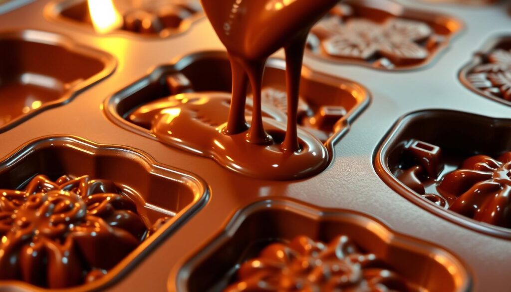 Dubai Chocolate Molding Process