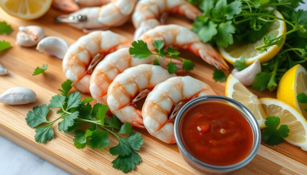 Fresh BBQ Shrimp Ingredients