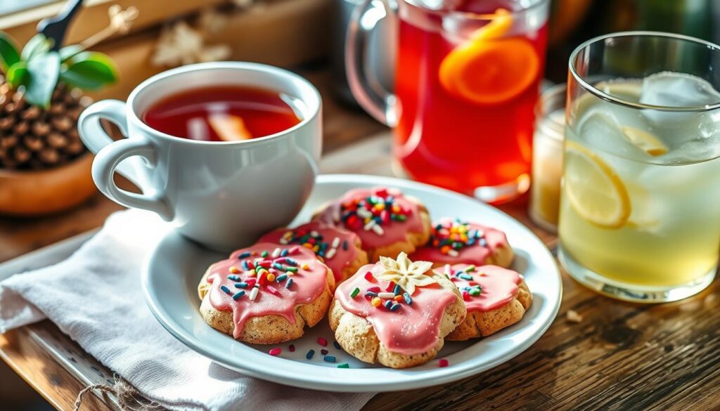 Gluten Free Sugar Cookies with Beverages