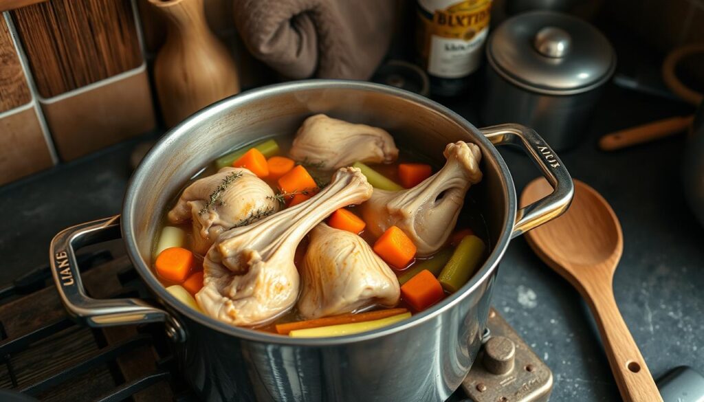 Homemade Bone Broth Preparation