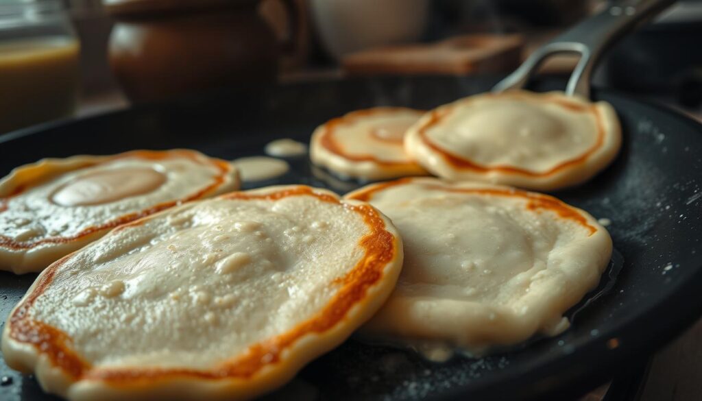 Homemade Pancakes Cooking