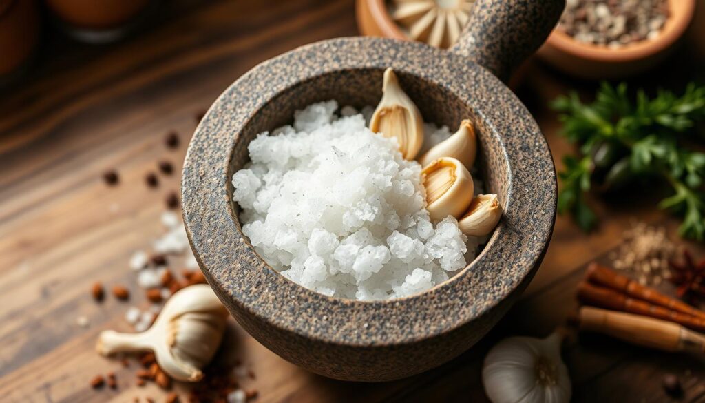 Molcajete Seasoning Process