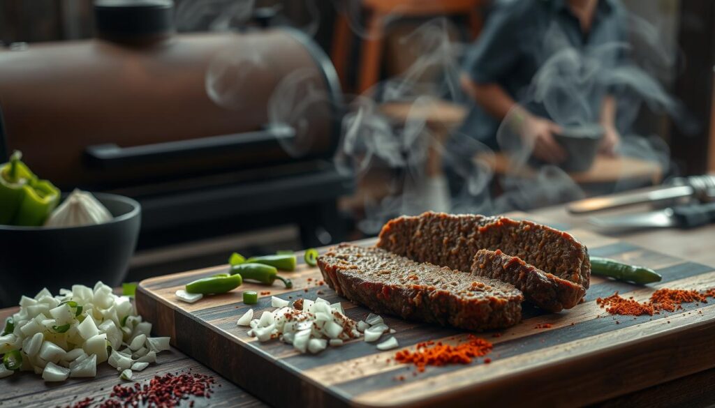 Smoked Meatloaf Cooking Process