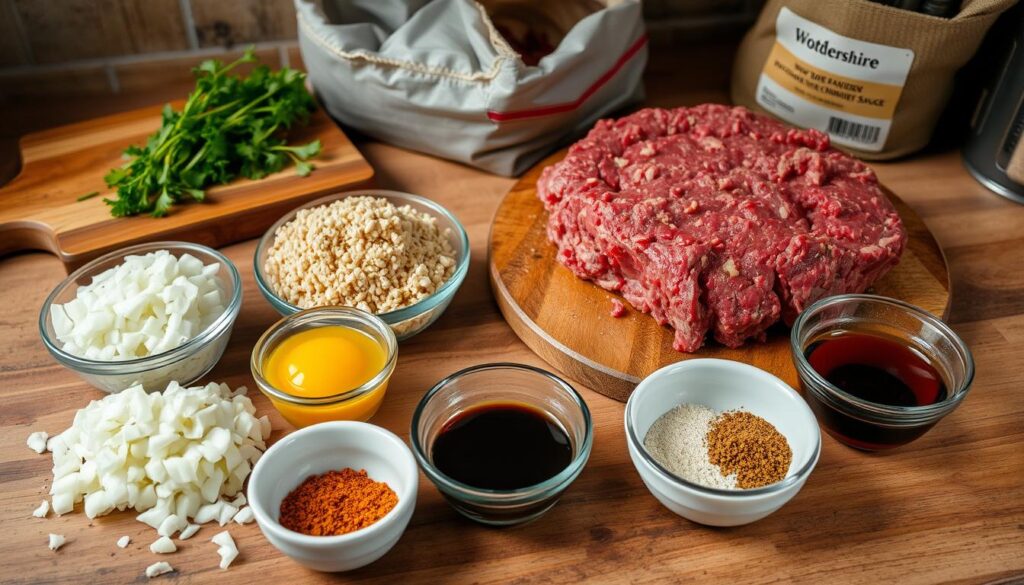 Smoked Meatloaf Preparation Ingredients