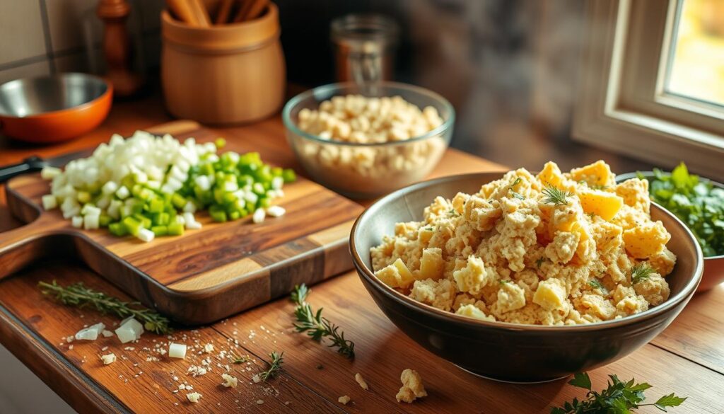 Southern Chicken Dressing Preparation