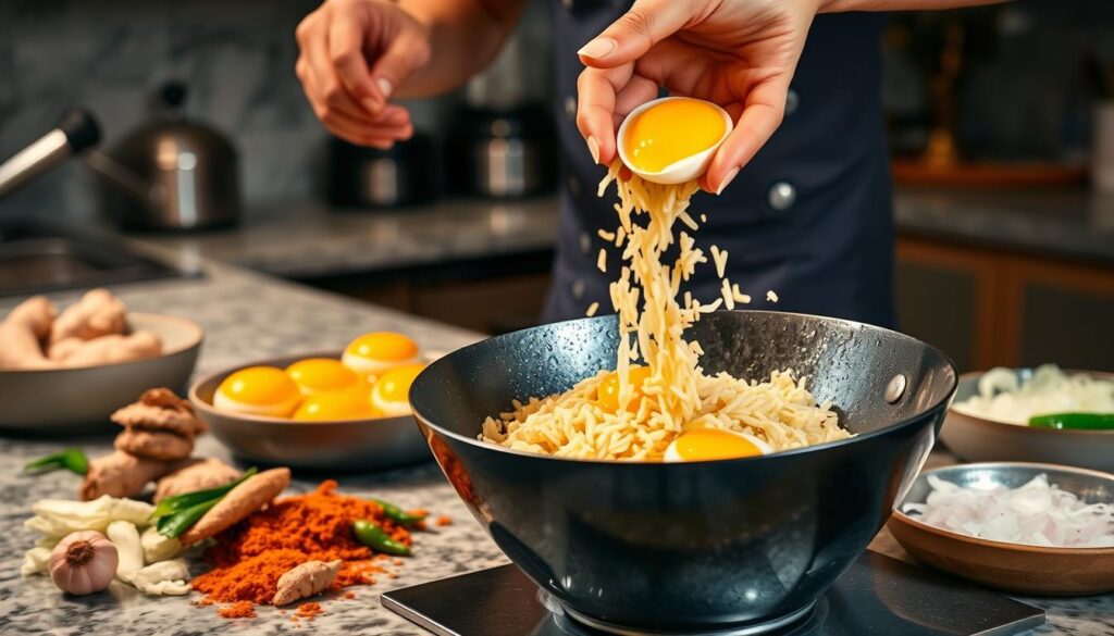 Anjappar Egg Fried Rice Cooking Technique