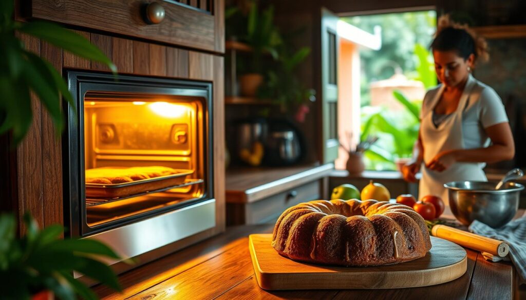 Caribbean Rum Cake Baking Process