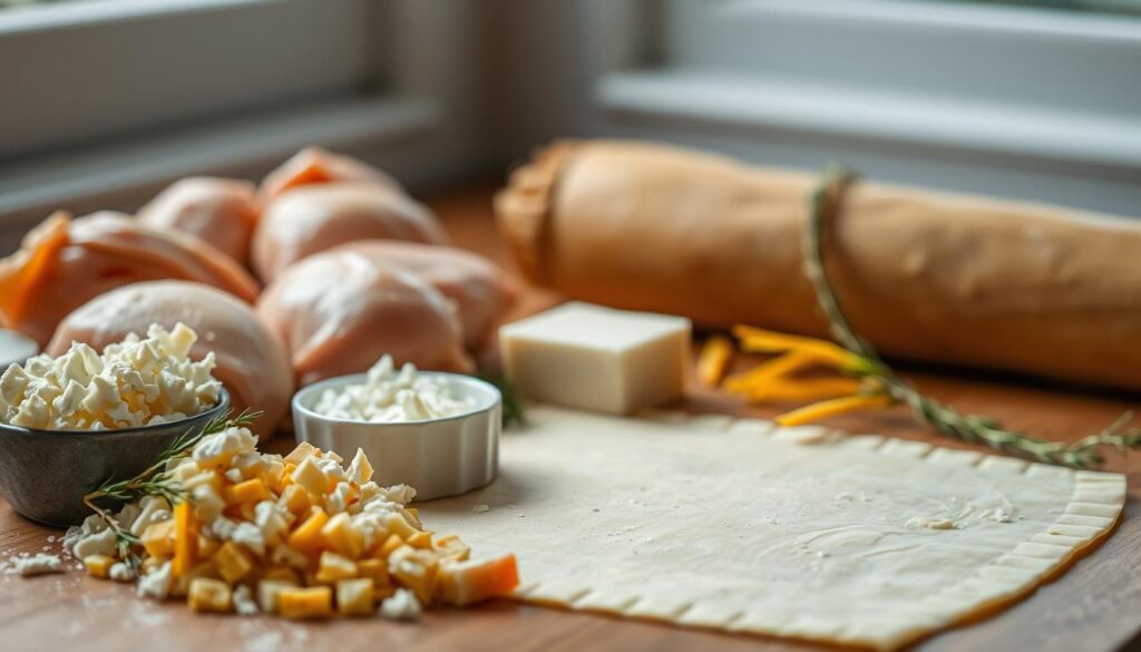 Chicken and Cheese Jalousie Ingredients