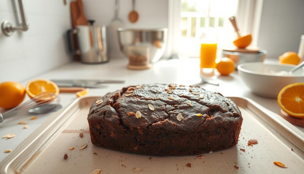 Chocolate Orange Almond Cake Baking Process