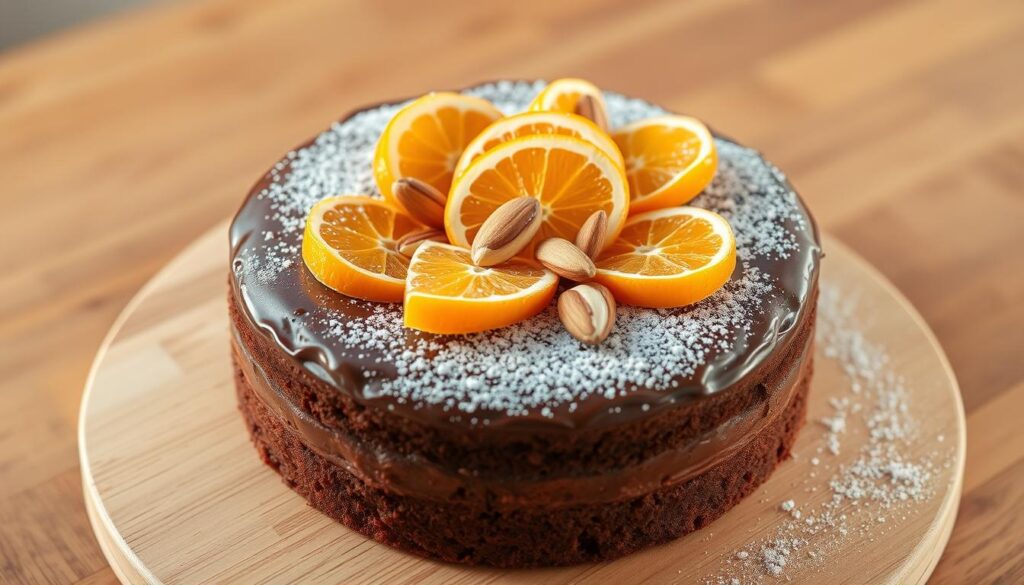 Chocolate Orange Almond Cake Decoration