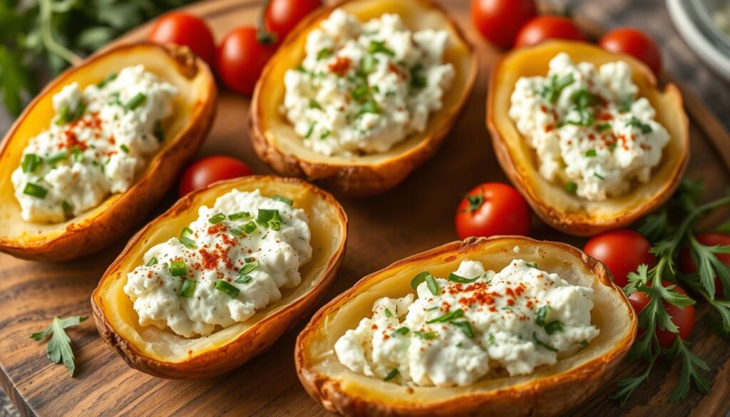 Cottage Cheese Potato Skins Variations