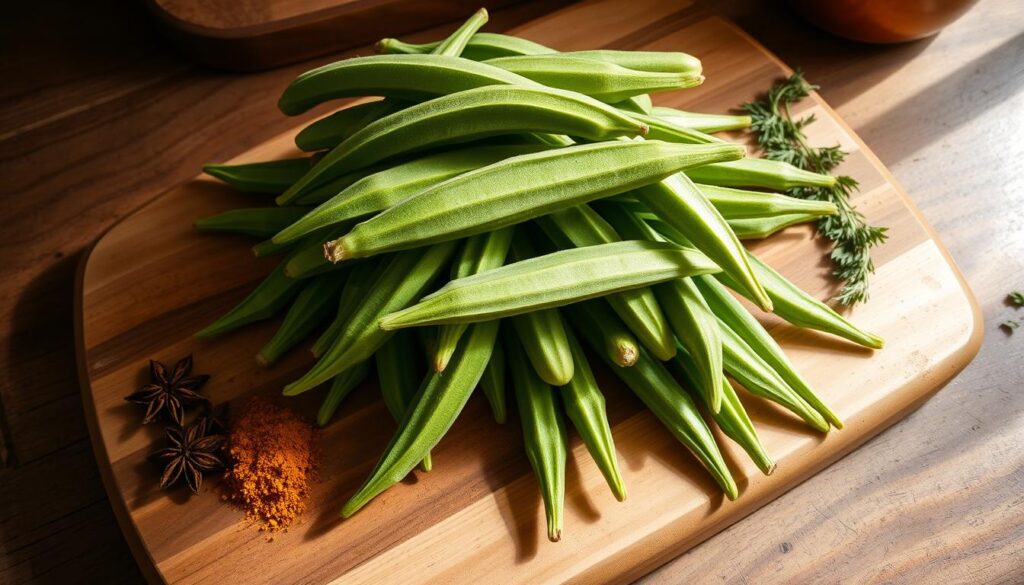 Fresh Okra for Vegetarian Curry