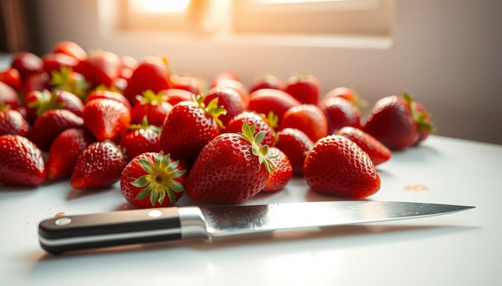 Fresh Strawberries Preparation