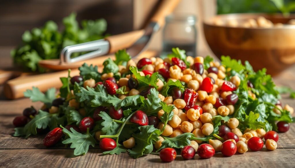 Fresh Vegetarian Salad Preparation