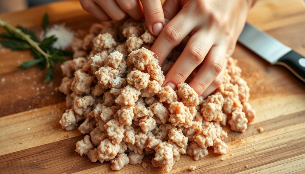 Ground Chicken Salisbury Steak Preparation