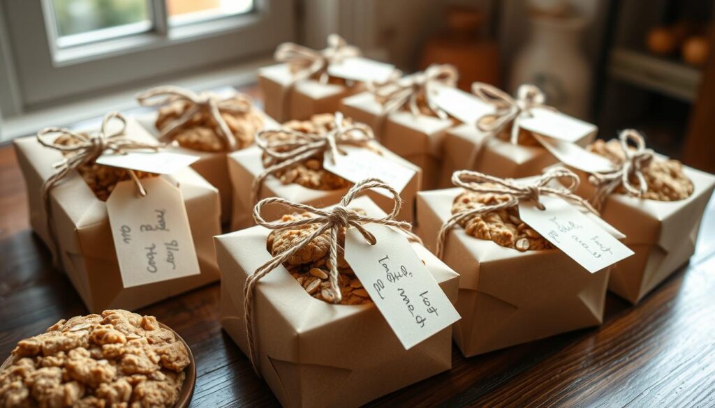 Homemade Oatmeal Cookies Gift Packaging