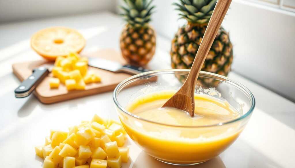 Homemade Pineapple Dressing Preparation