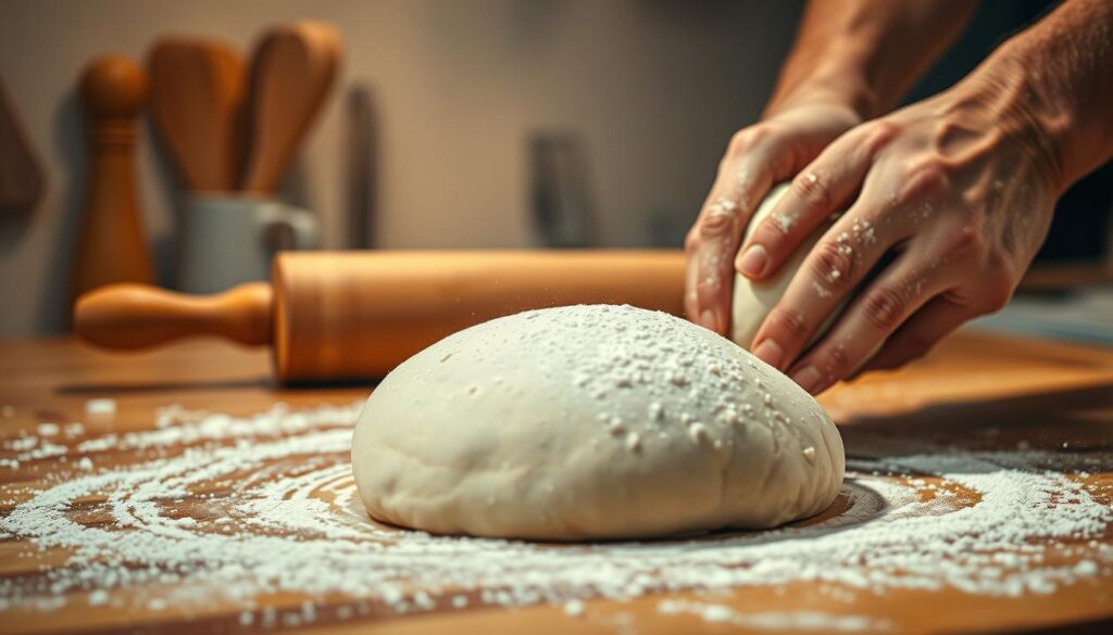 Homemade Pizza Dough Preparation