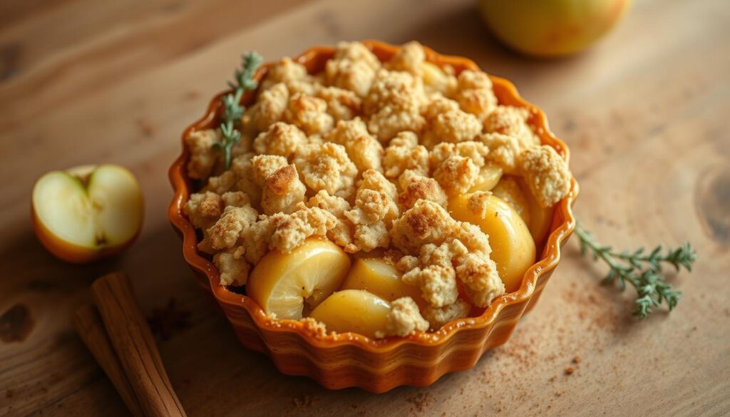 Homemade baby apple crumble