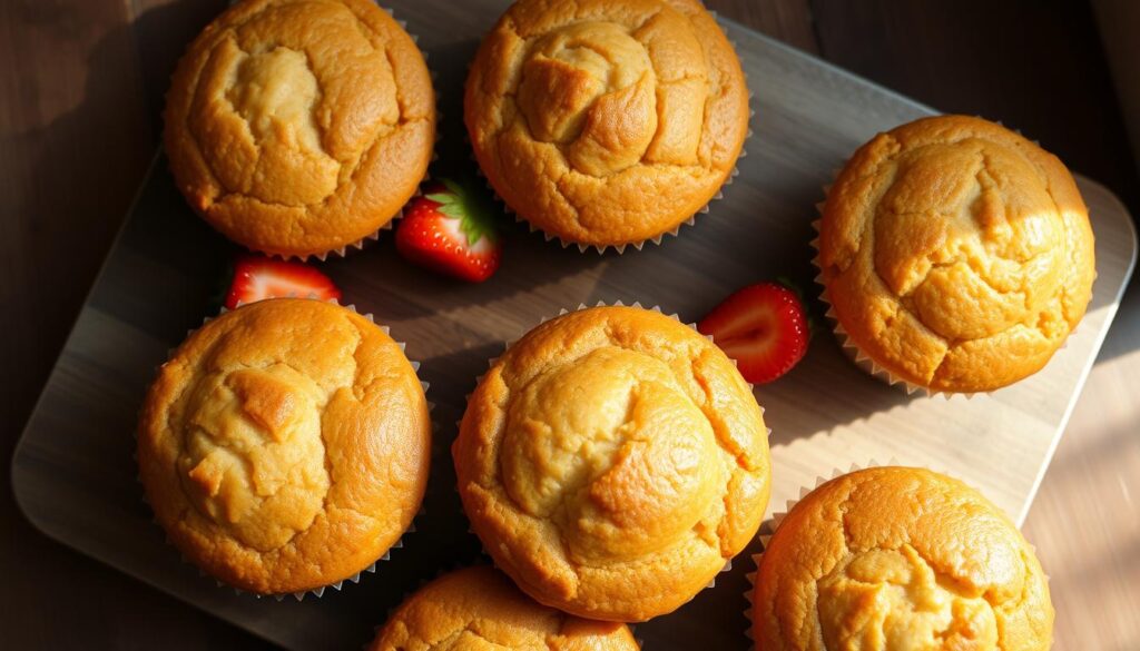 How do you make strawberry muffins without baking powder