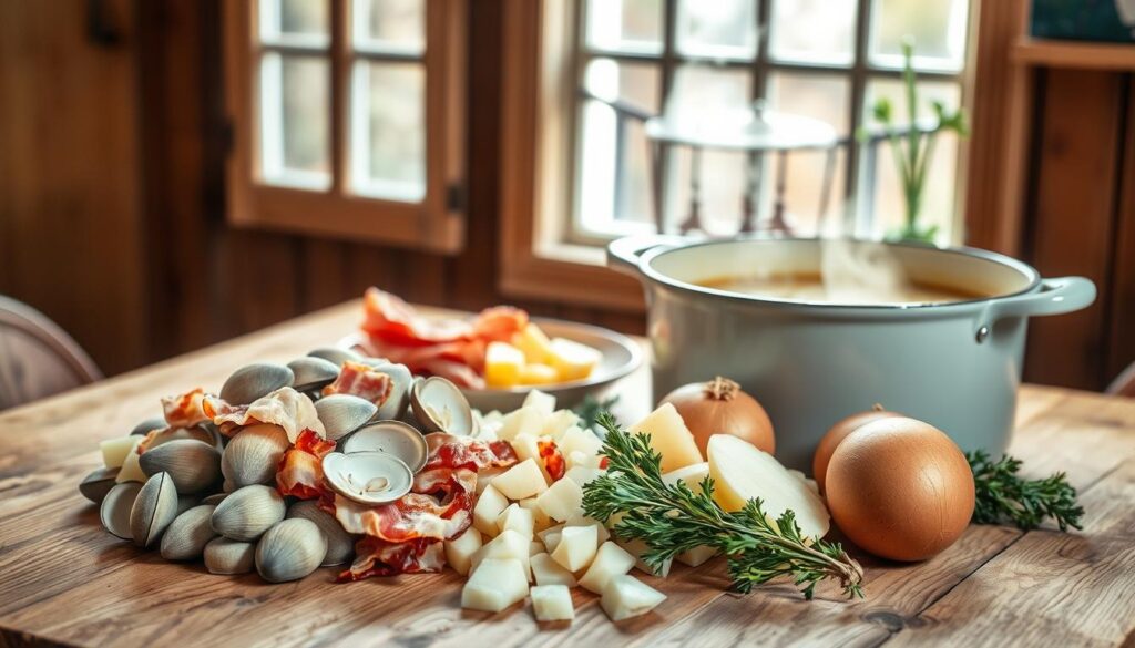 Ingredients for Thrifty Clam Chowder