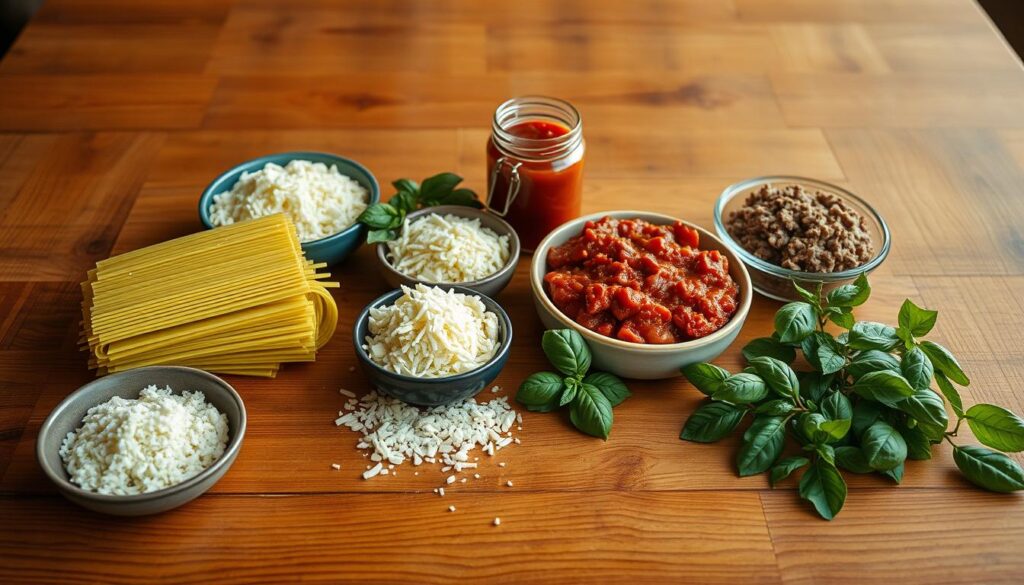 Lasagna Ingredients Preparation