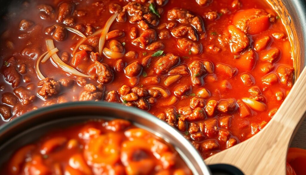 Meat Sauce Preparation for Lasagna