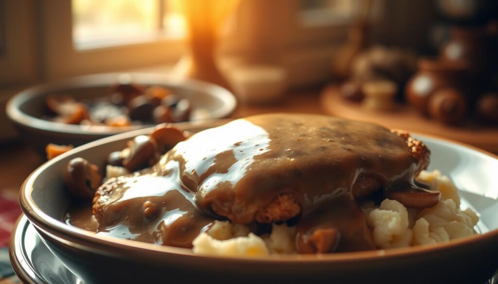 Mushroom Gravy for Chicken Salisbury Steak