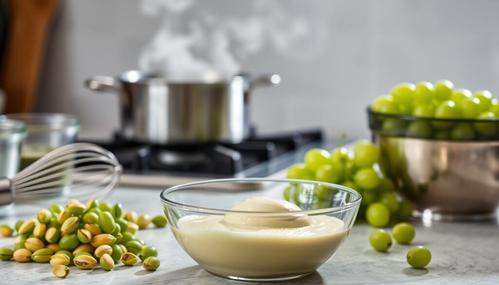 Pistachio Pudding Preparation