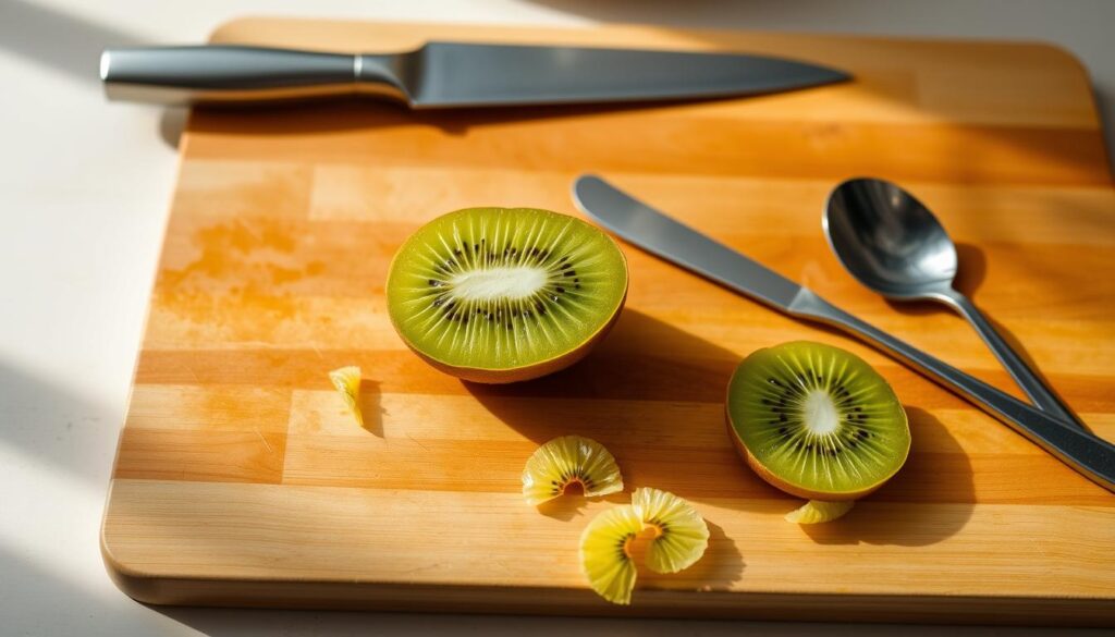 Preparing Kiwi for Slicing