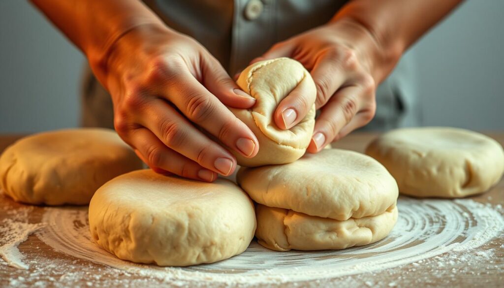 Shaping English Muffins with Einkorn Flour