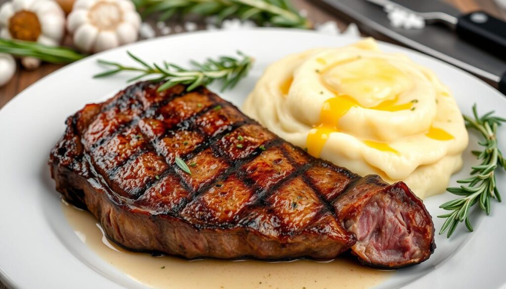 Steak and Mashed Potatoes Cooking Techniques