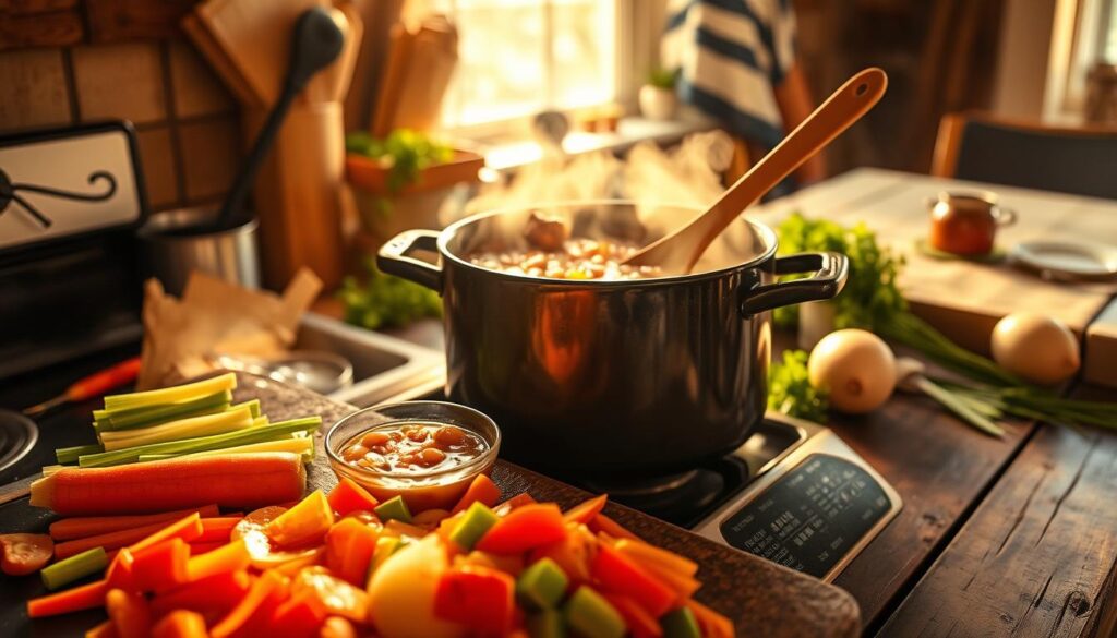 Upstate Pennsylvania Bean Soup Cooking Process