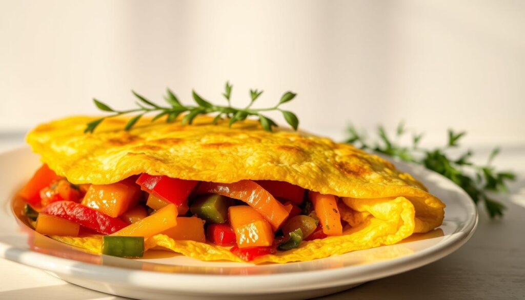 Vegan Omelette with Bell Peppers