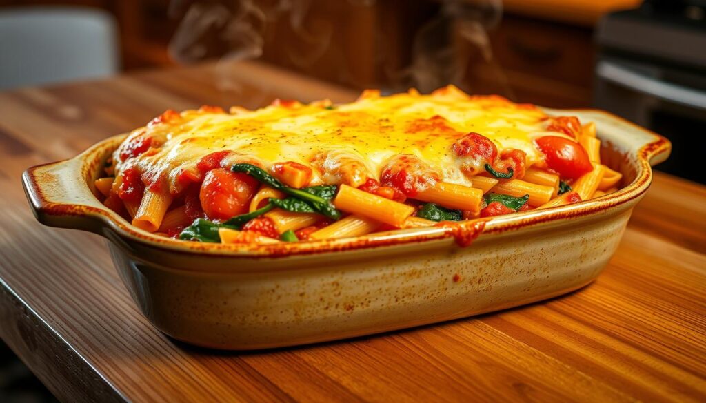 Vegetarian Pasta Bake Baking Technique