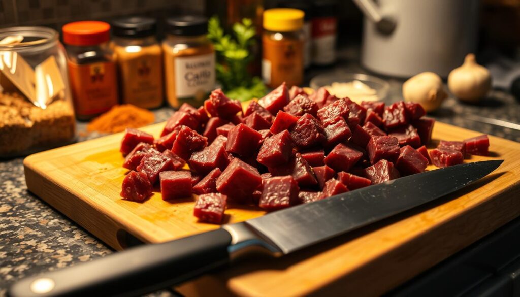 Venison Meat Preparation for Chili