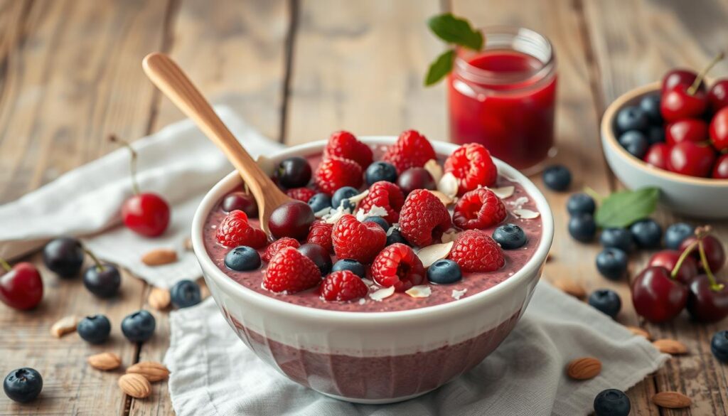 cherry berry smoothie bowl recipe with calories