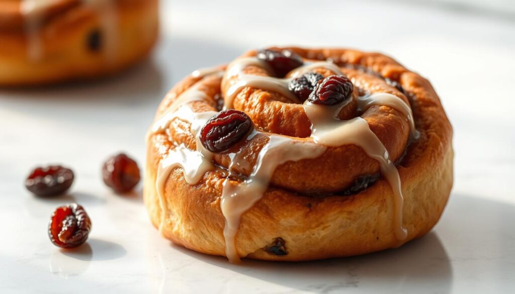 glazed cinnamon roll with raisins recipe