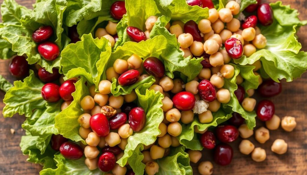 lettuce cranberry nuts chickpea salad recipe