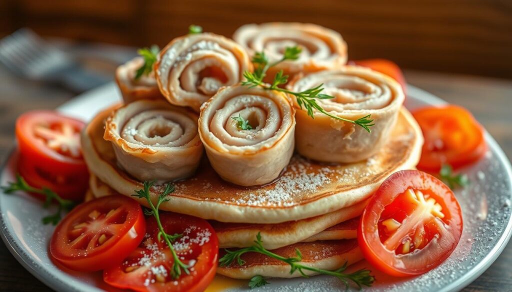 turkey rollups recipe with pancakes